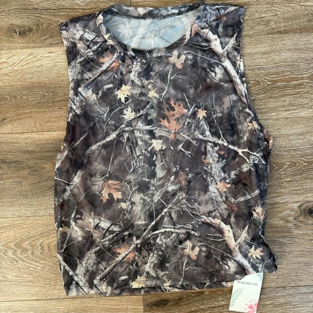 Camo Mesh Tank NWOT